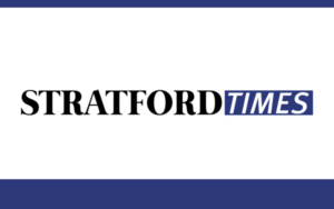 Stratford Times Black and Blue Logo
