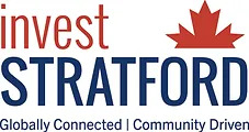 Invest Stratford Blue and Red Logo